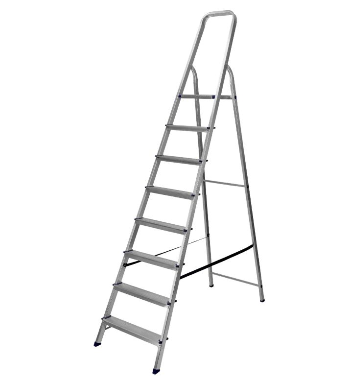Стремянка, 7 ступеней, алюминиевая, Россия, Сибртех