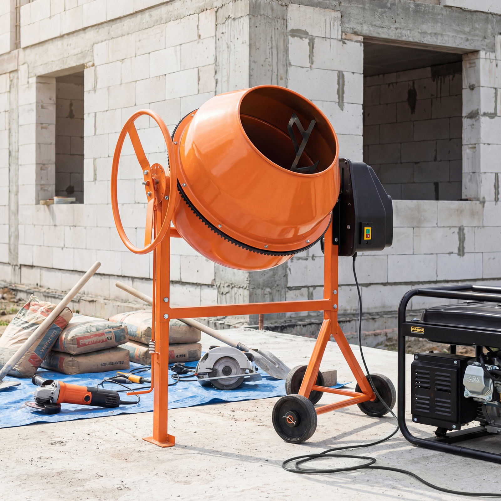 Бетоносмеситель БСН-180П, 180 л, Сибртех