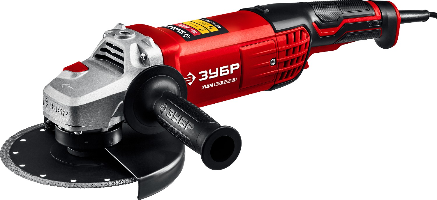 ЗУБР 2000 Вт, 180*22,2мм, углошлифовальная машина (болгарка) УШМ-180-2005
