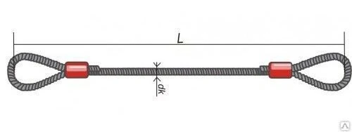 Стропа канатная петлевая (максимум) СКП-10,0